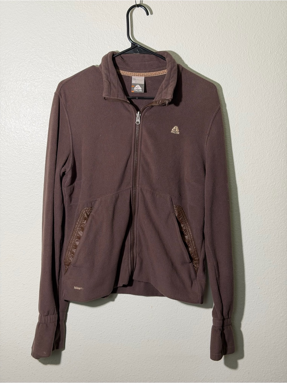 Nike Jacket Womens Medium ACG Vintage Y2K Fleece Therma Fit Brown